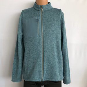 Greg Norman Attack Life Zip Up Fleece Sweater Jacket Adjustable Bottom Sz M